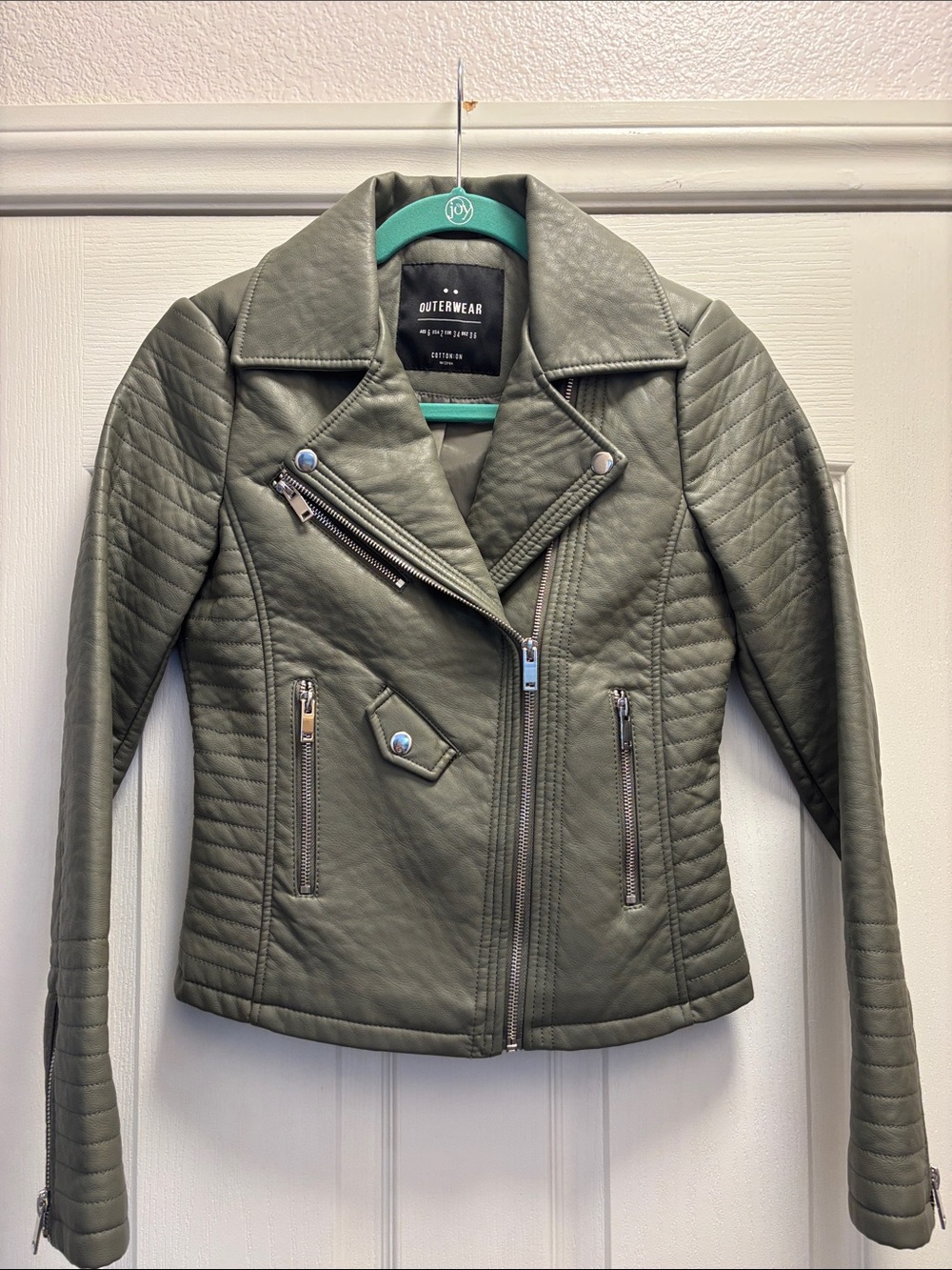 Women’s Quilted Moto Jacket - Olive